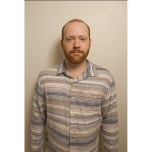 ROWM Striped Shirt Mens XL Long Sleeve Button Down Pocket Casual Relaxed‎